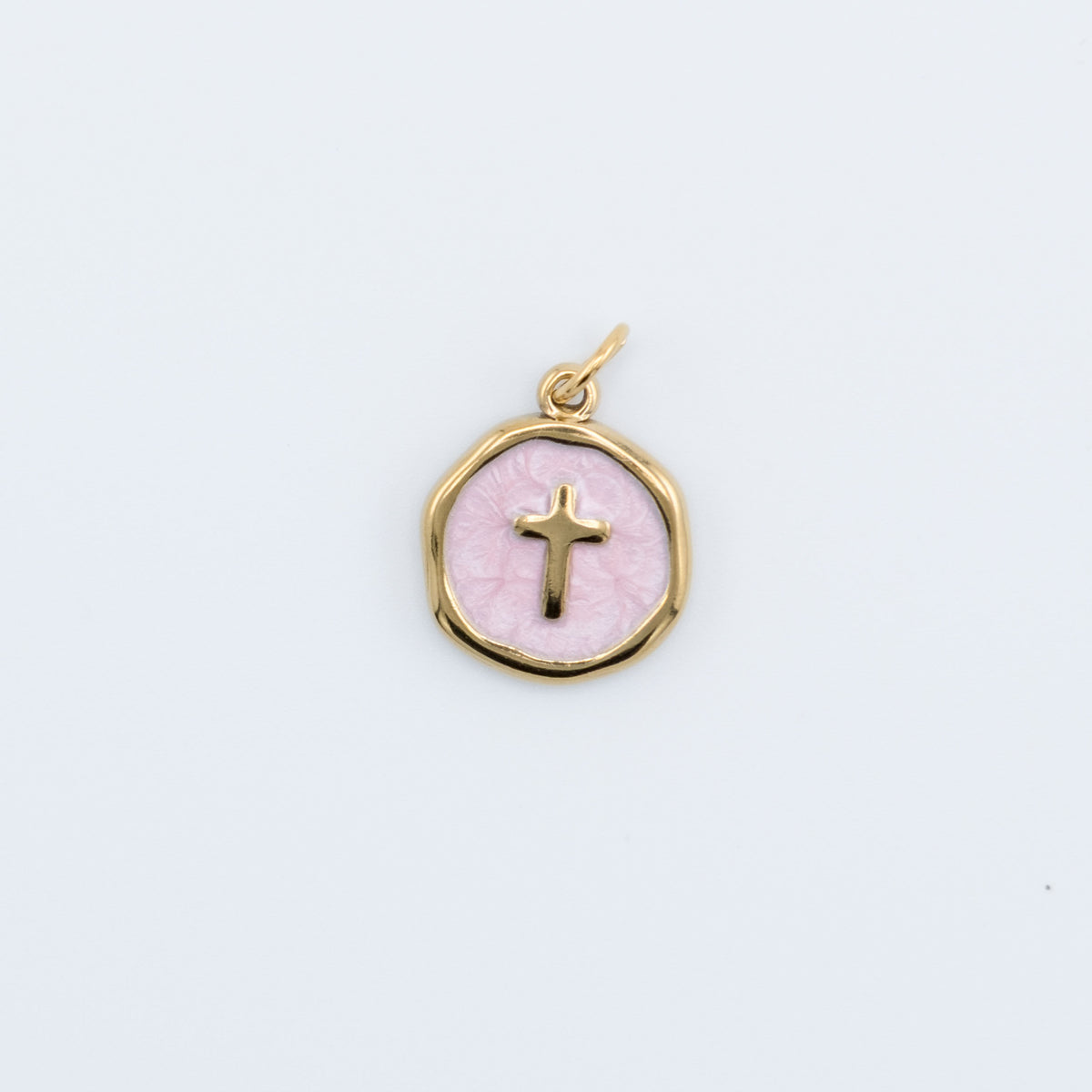 Charm - Light Pink Cross