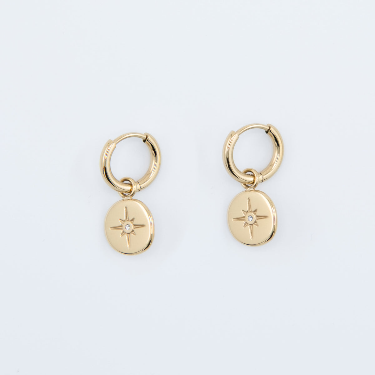 Earring - North Star Coin Hoops