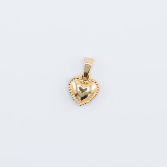 Charm - Small Textured Heart