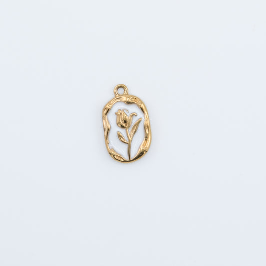 Charm - White Rose Disc