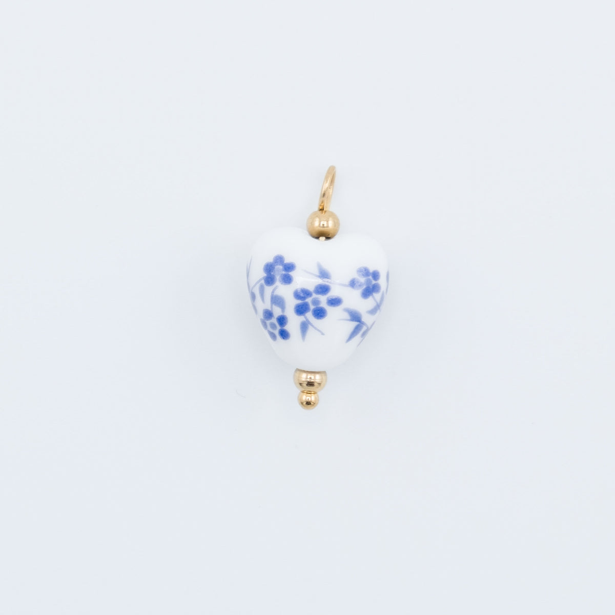 Charm - Heart Porcelain Bead