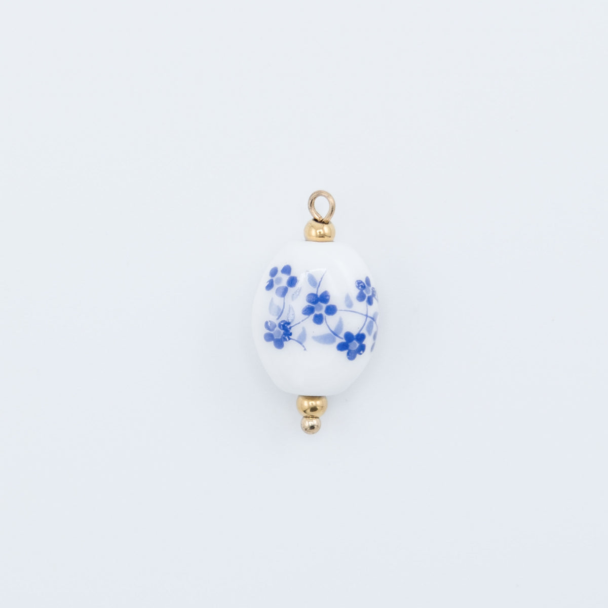 Charm - Oval Porcelain Bead