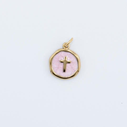 Charm - Light Pink Cross