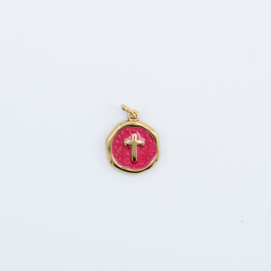 Charm - Pink Cross