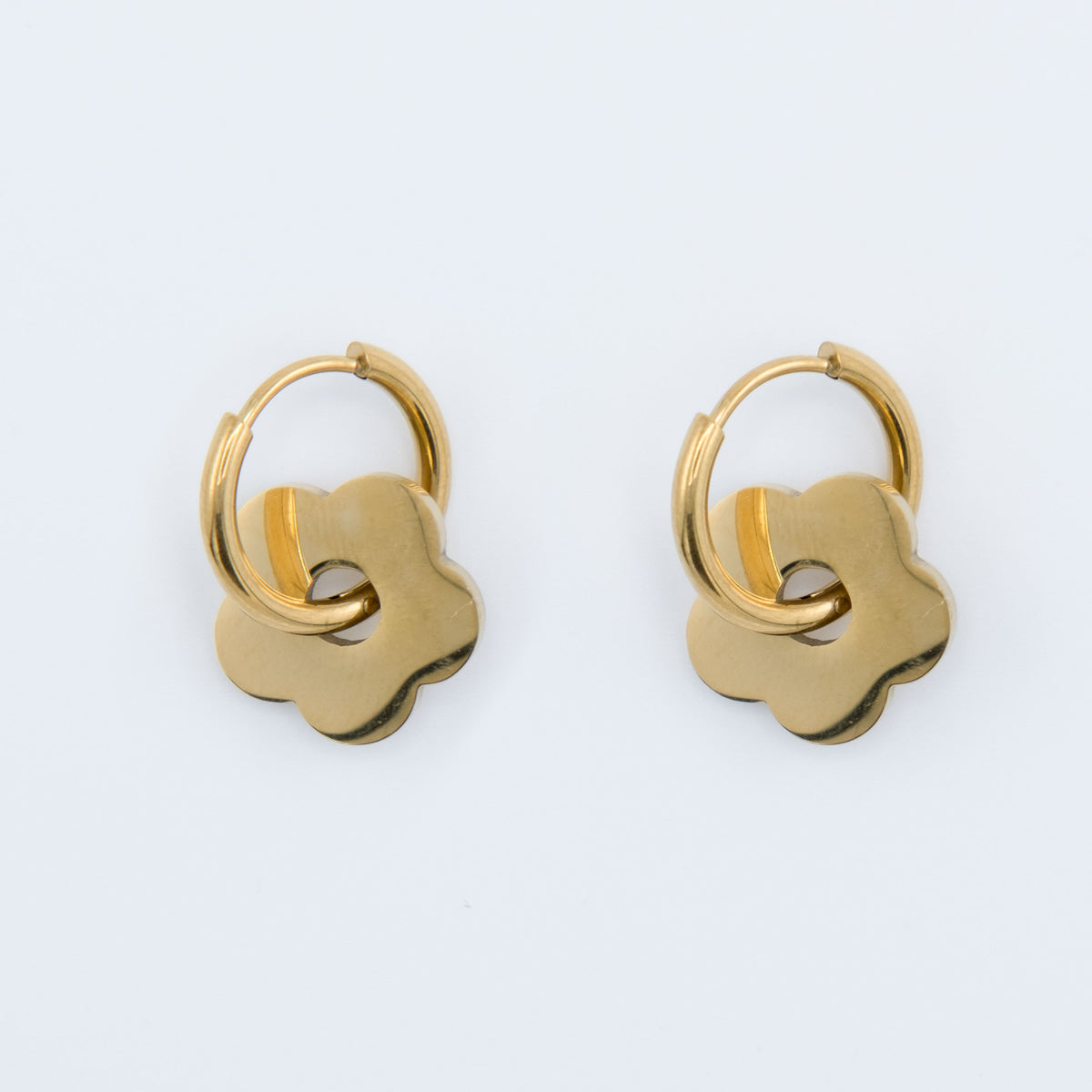 Earring - Blossom Charm Hoops