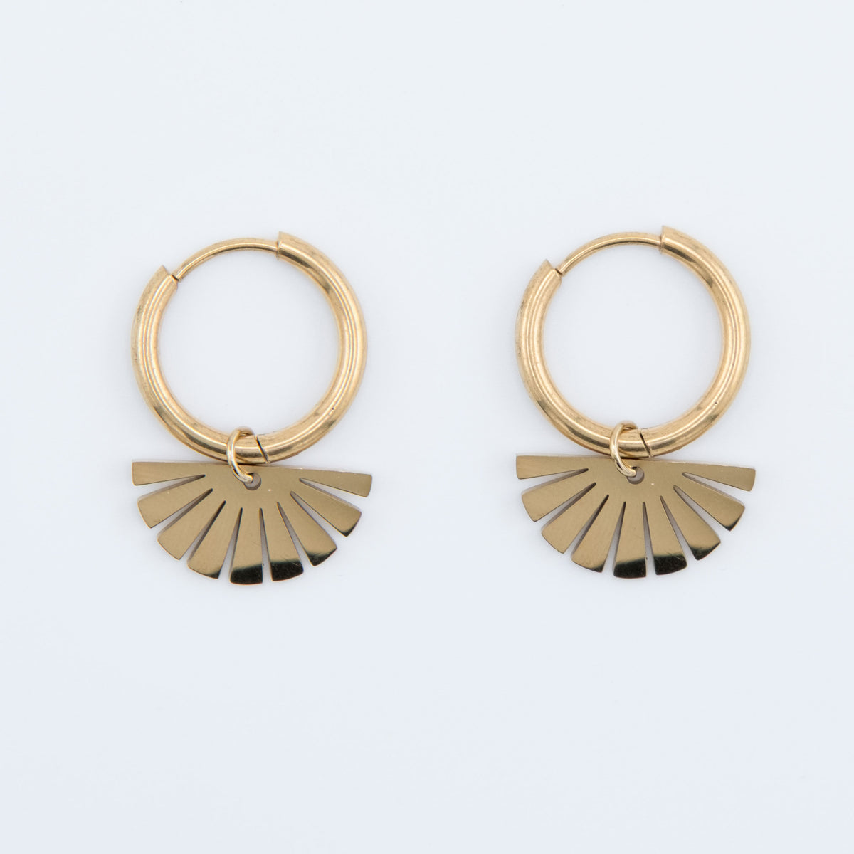 Earring - Golden Ray Hoops