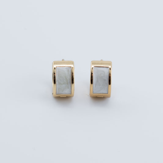 Earring - Ivory Hoops
