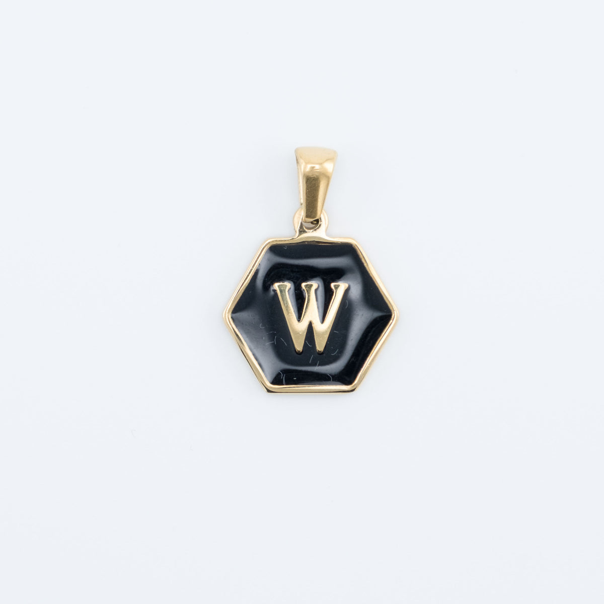 Charm - Black Hexagon Letters
