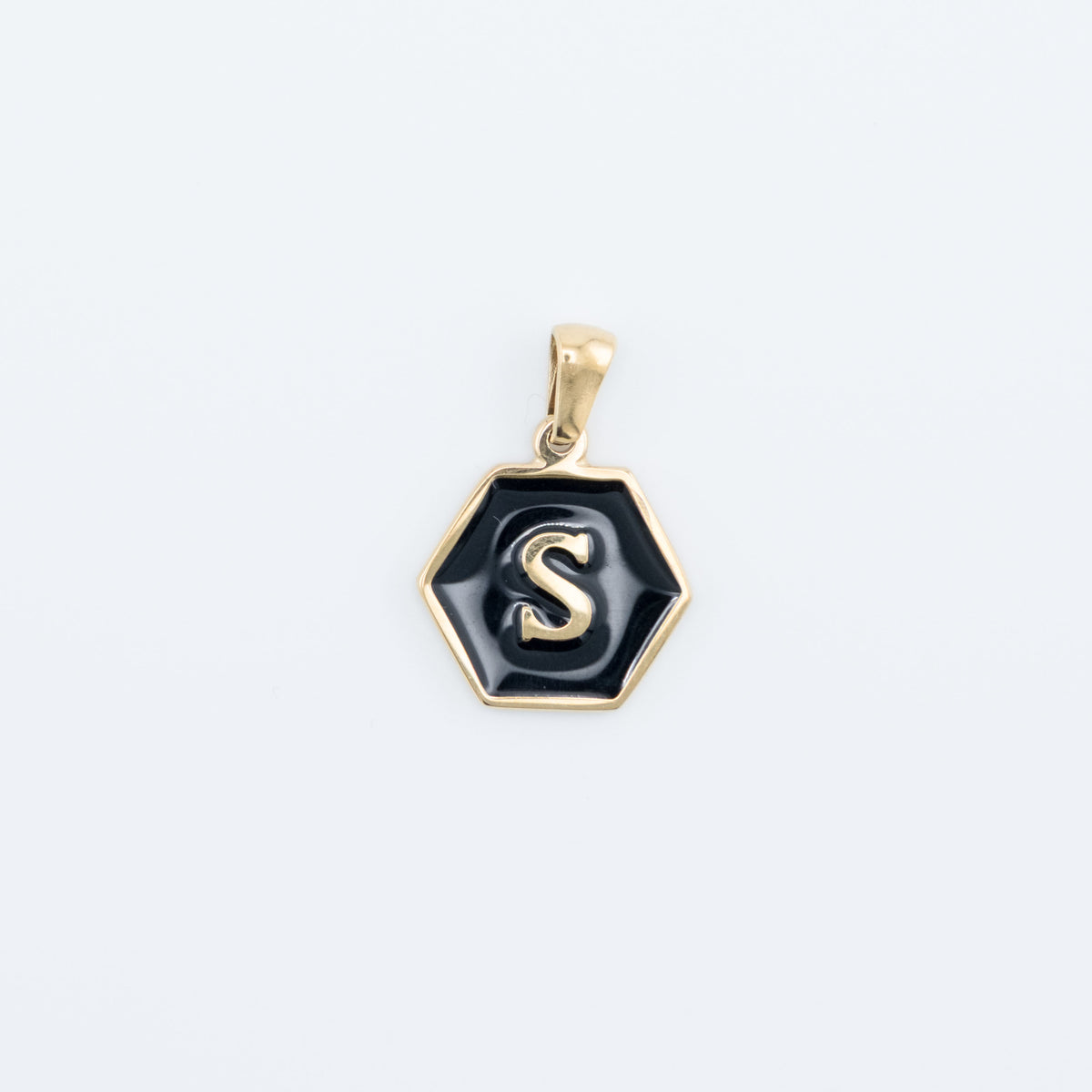 Charm - Black Hexagon Letters