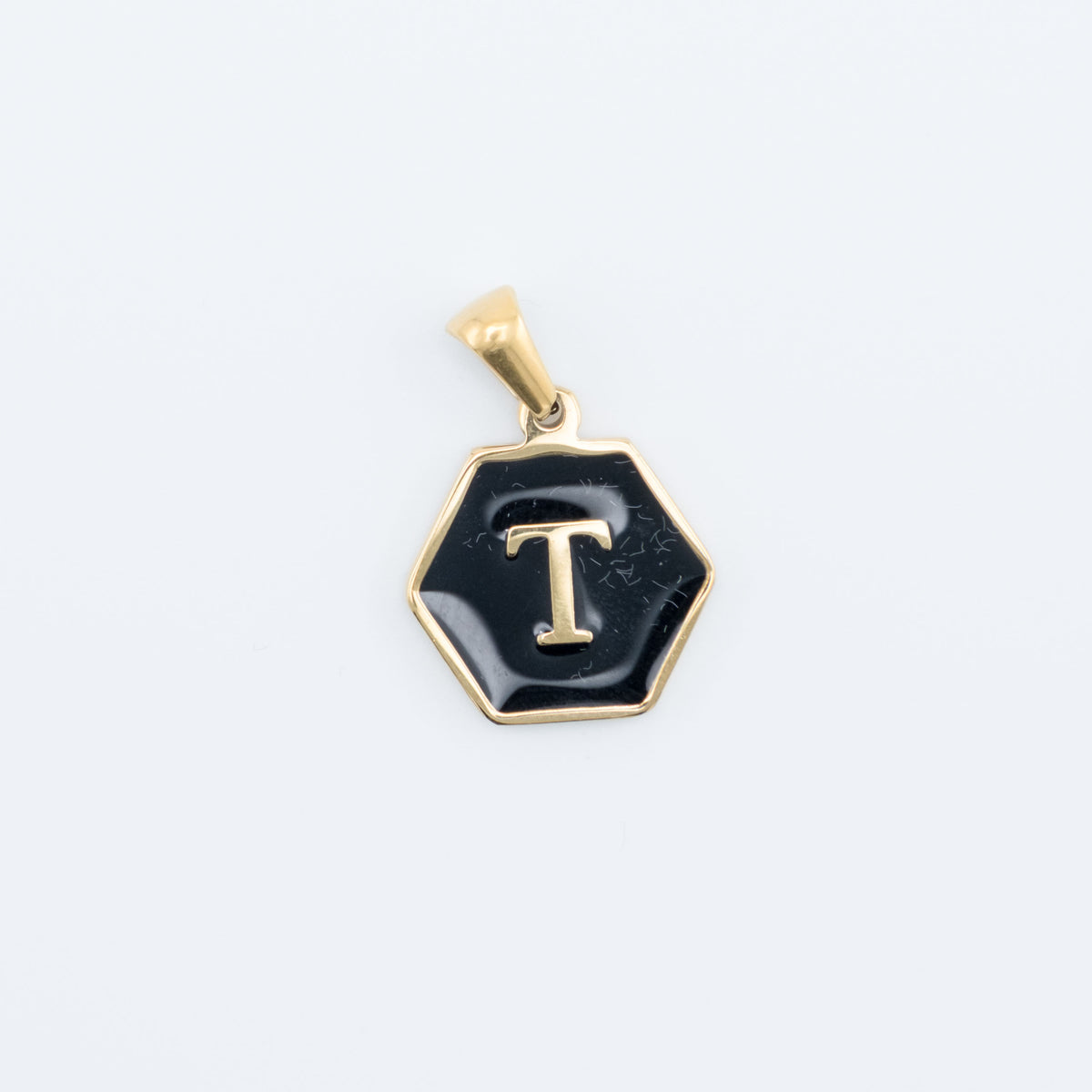 Charm - Black Hexagon Letters