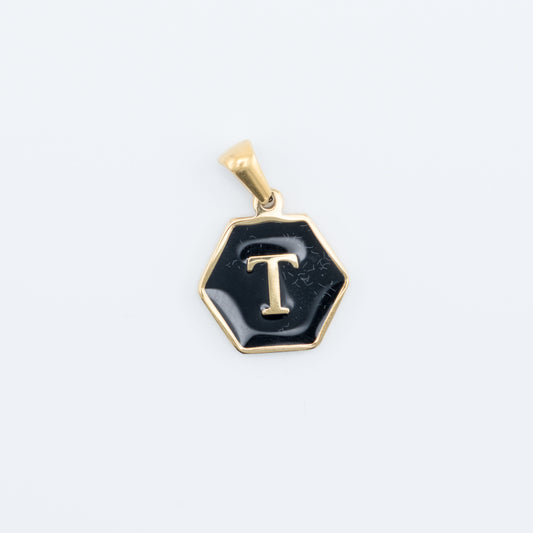 Charm - Black Hexagon Letters